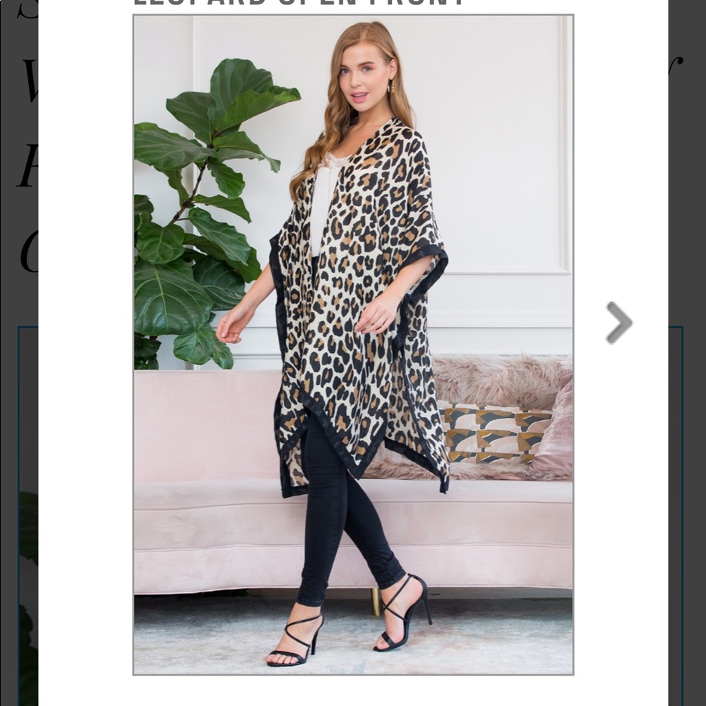 Leopard Kimono/swimsuit cover up